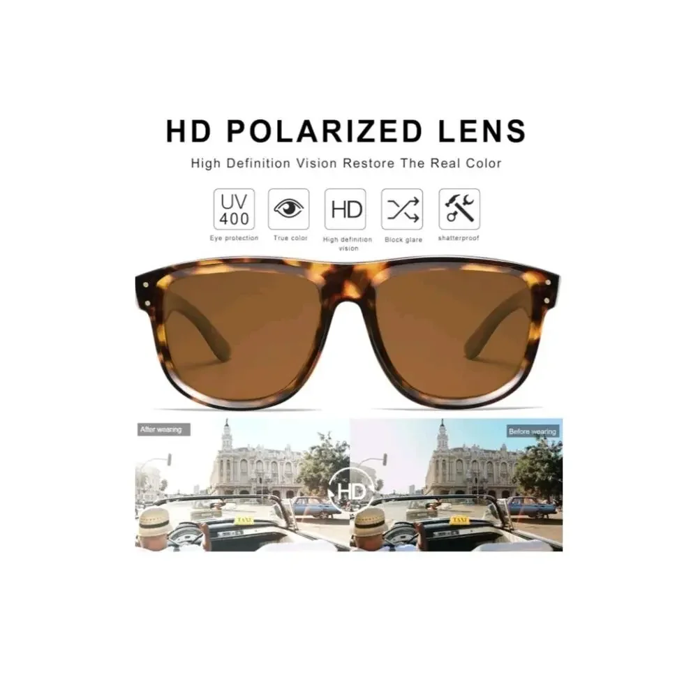 VANLINKER trendy Reverse Polarized Sunglasses For Men Women Vintage Oversized...